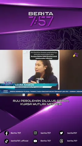 RUU PEROLEHAN DILULUS GOPOH, KUASA MUTLAK MENTERI “TINDAKAN kerajaan didakwa meluluskan Rang Undang-Undang (RUU) Perolehan secara tergesa-gesa tanpa perbahasan teliti.” #Berita757  #RakyatKeutamaanKami 