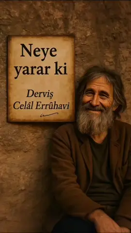 Neye Yarar ki ✍️ Derviş Celâl Er-Rühâvi #dervişcelalerrühavi  #sürgünülkesözleri #demlimısralar #viraltiktok #fyp 