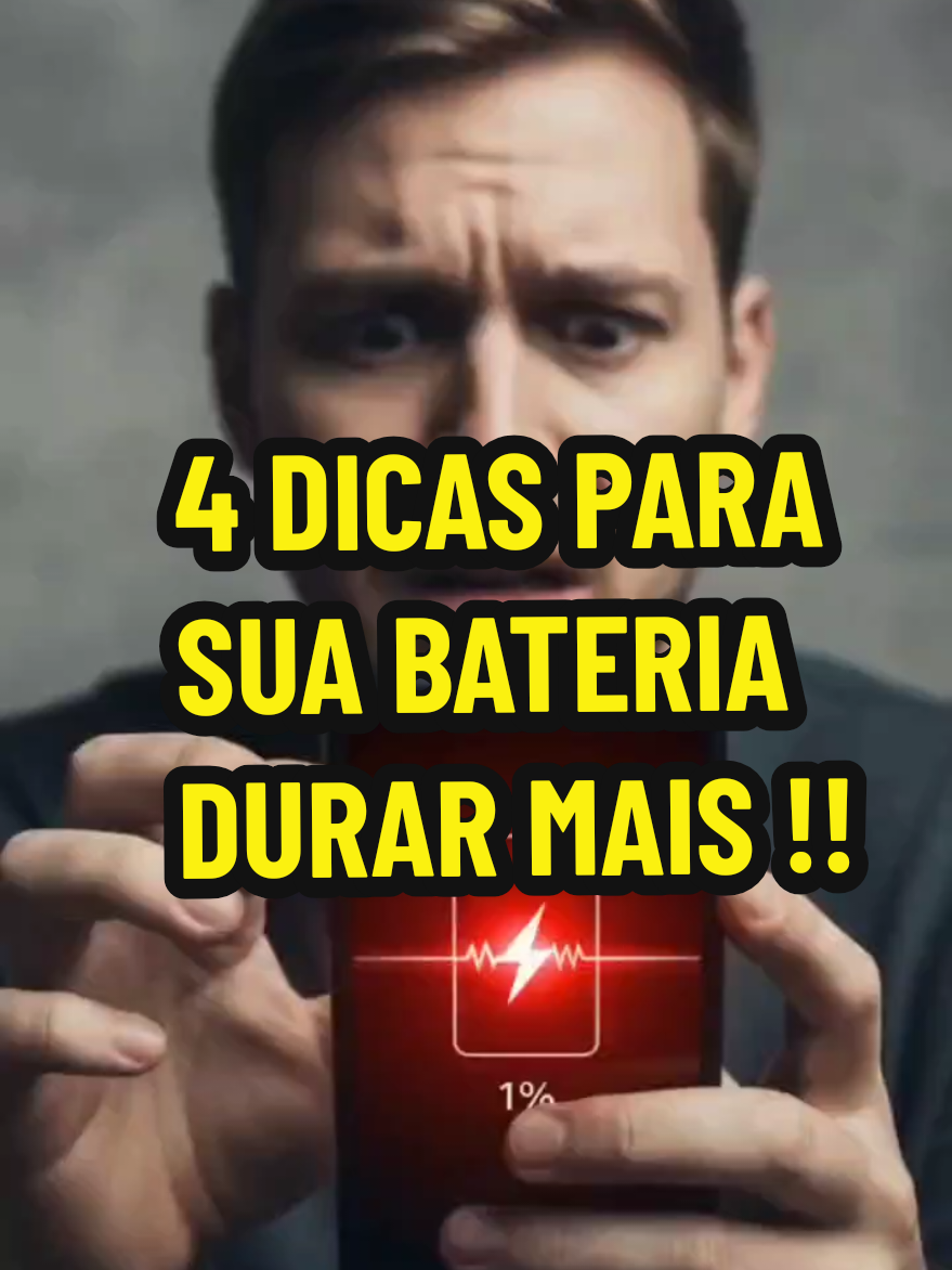 Seu celular vive morrendo antes do almoço? 🤣 Descubra 4 dicas simples que vao fazer a bateria durar muito mais !! #bateria #dicasdecel #bateriafraca  #tecnologia 