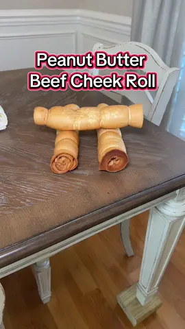 Treat your dog to Wild Wolf Peanut Butter Collagen Beef Cheek Rolls — the ultimate long-lasting chew packed with flavor and benefits. Made with collagen-rich beef cheeks and a tasty peanut butter coating, these rolls support joint health, skin, and coat while keeping your pup busy and satisfied. Perfect for strong chewers who deserve something both delicious and nutritious! #dogtreats #healthytreats #longlasting @Wild Wolf Bully Sticks 