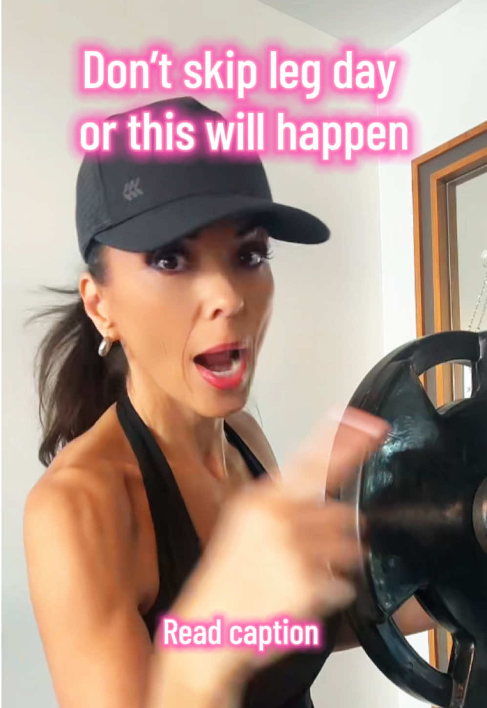 Did you know 60–70% of your body’s muscles are in your lower body? So here’s what happens when you skip leg day 👇🏼 🚫 Muscle loss ⚠️ Weak bones 🍑 Saggy booty 👵 Faster aging! Here’s the deal. Working your legs has anti-aging effects: • Muscle = youth. Training your legs fights off muscle loss (sarcopenia), which speeds up aging if you don’t address it. • Stronger bones. Squats, lunges, and deadlifts keep bones dense, lowering your risk of osteoporosis as you age. • Better hormones. Working big muscle groups (like legs + glutes) triggers fat burn and more growth hormone release, which helps your skin, energy, and metabolism.  • Mobility = freedom. Strong legs keep you moving, balanced, and independent as you age (no wobbling in heels, no struggling with stairs). So basically… leg day isn’t just about the booty 🍑 — it’s your like anti-aging serum. Tag someone who’s been skipping leg day! #fitover40 #fitnesstips #fitnessjourney #Fitness #legday 