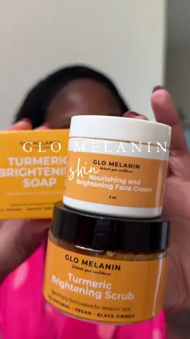 Skin care with @✨ Glo Melanin ✨ add these products to your skin care routine if you’re looking to get rid of dark spots and glow ♥️ #skincare #hyperpigmentation #blackskincare #over40 #antiaging 