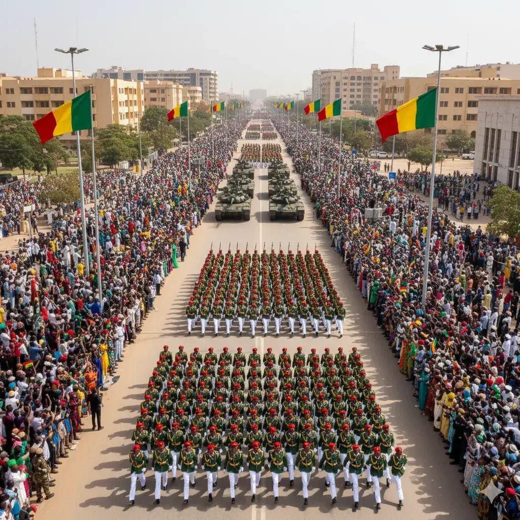 Fiers de nos soldats qui défilent pour la patrie 🇲🇱✨ Une armée forte, un peuple uni, un Mali debout 💪🔥 Respect et honneur à nos héros 🎖️❤️