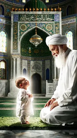 At the blessed shrine of Hazrat Ghaus-e-Azam Abdul Qadir Jilani (Baghdad), a newborn baby replies to a Molvi’s question with divine wisdom. His innocent words remind us that the easiest and truest way to refresh faith is through the zikr: “La ilaha illallah, Muhammadur Rasool Allah.” 🌙🤲 #foryoupage #foryou #islam #viral 