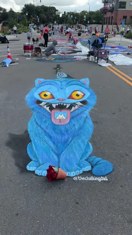 “We're goin' up, up, up, it's our moment.” I had a great time chalking Derpy and Sussie from “K-Pop Demon Hunters.” #chalkart #chalk #kpopdemonhunters #netflix #derpy #sussie 