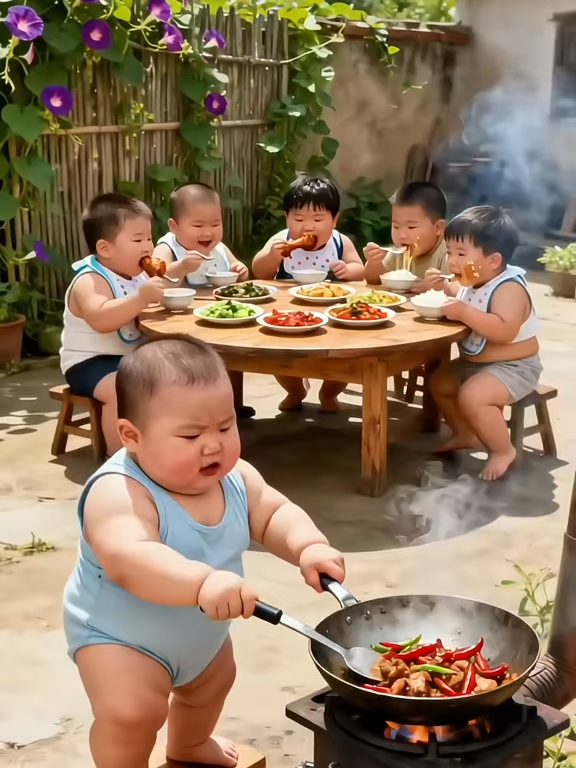 Cute Little baby Making Chillies for friend #foryou #short