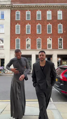 It’s not everyday oversized Tee’s and joggers 🙂 how do we look? #londonfashionweek #lfw #mensfashion #fashion 