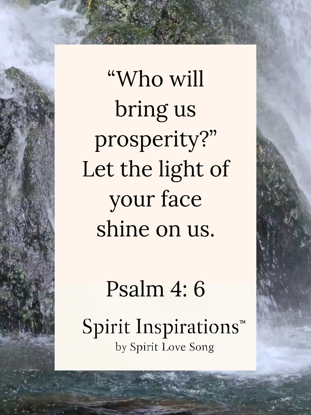 Psalm 4 v 6-7  ✨ “Many are asking, ‘Who can bring us any prosperity?’ Let the light of Your face shine on us, Lord. You have filled my heart with greater joy than when their grain and new wine abound.” – Psalm 4:6–7 Even when the world feels uncertain, God’s light shines brighter than any earthly success. His presence fills us with a joy that cannot be shaken. 🌿 🎁 Free Gift for You: Download your Psalms Bookmark Set — 5 printable bookmarks with scripture to bless your quiet time. 👉 Get it here: https://SpiritLoveSong.com/free/ May His light shine on your face today and His joy fill your heart. 💙 #christianmotivation #christianencouragement #psalms #spiritlovesong #bibleverse #quietwaters #faithinspiration #scriptureoftheday #prosperity #prosperitymindset #BookTok #Blessed #Faithtok #spiritualtiktok #spiritualawakening #christiantiktok #Christian #catholictiktok