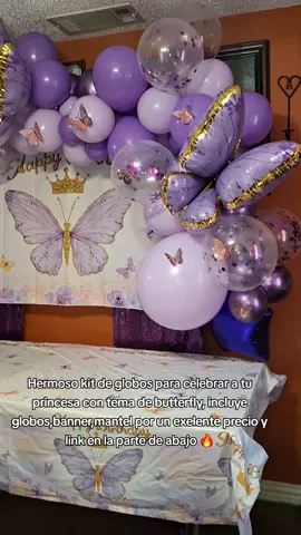 #butterfly #party #birthdaygirl  #guirnaldadeglobos #purpleballoons 