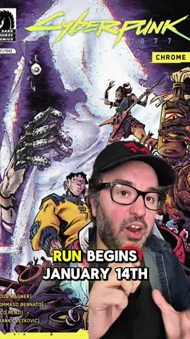 Cyberpunk 2077: Chrome drops January 14, 2026. This four issue Dark Horse miniseries by Doug Wagner and Tommaso Bennato is Night City’s first slasher horror. A netrunner, a graffiti artist, a rockerboy, and an autotechie head to a landfill for a shoot and run into a real nightmare. Pre orders start September 26 on Dark Horse Digital and in comic shops. Want more horror in game worlds? #Cyberpunk2077 #DarkHorse #NightCity