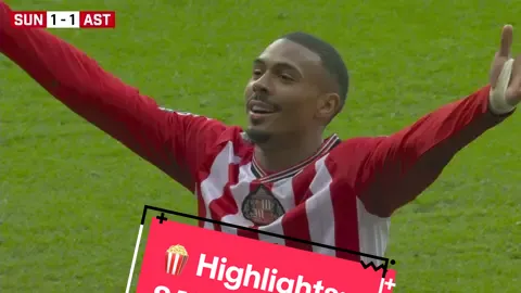 Ten-man Sunderland battle a 1-1 draw with Aston Villa 👊🎬 #sunderland #astonvilla #PremierLeague #highlights 
