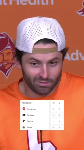 How does it feel to be 3-0 and leading the NFC South? 😏 #bakermayfield #buccaneers #nfl #nfcsouth #undefeated 