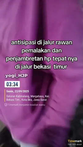 antisipasi di jalur rawan pemalakan dan penjambretan hp tepat nya di jalur bekasi  timur  #pfypシ #pyf #pemalakantruk #viraltiktok #penodongan 