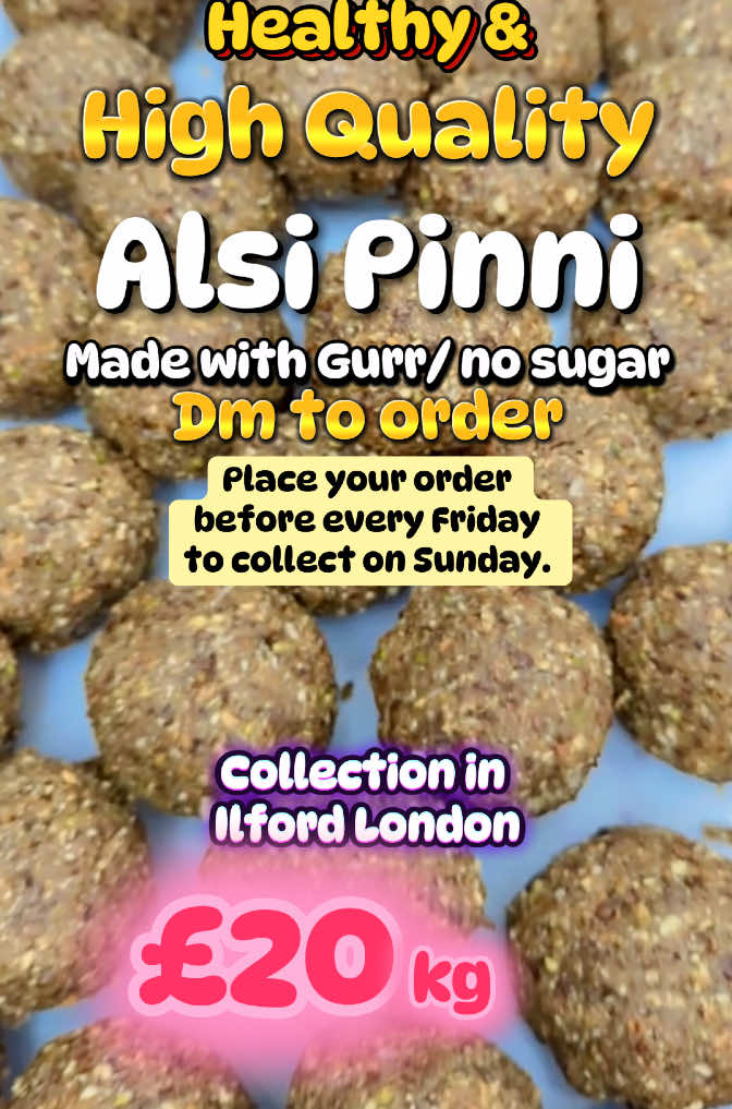 Maaji ke hath ki Alsi Pinni. We are in ilford Dm to Order.  #fyp 