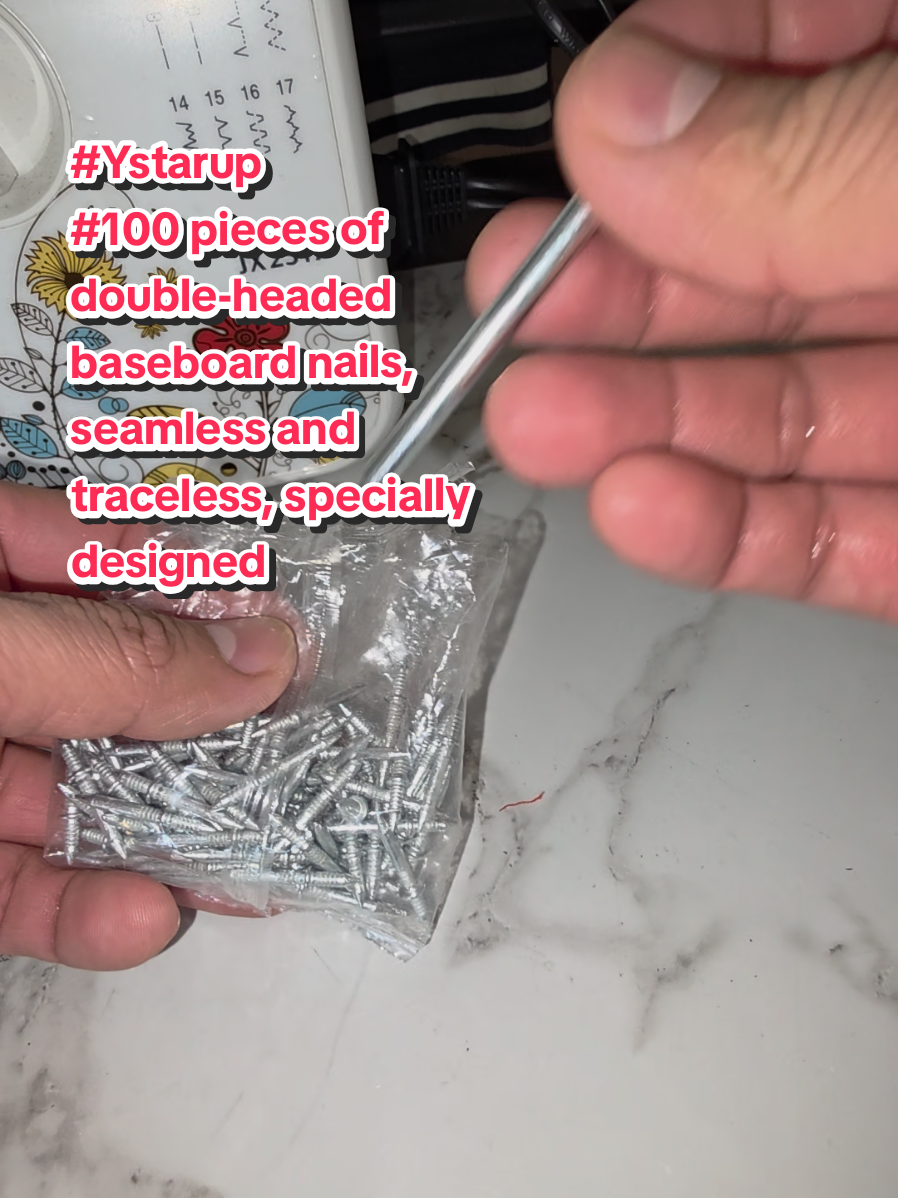 #Ystarup #100 pieces of double-headed baseboard nails, seamless and traceless, specially designed for solid wood baseboards, invisible and safe screws. #tiktokshop 