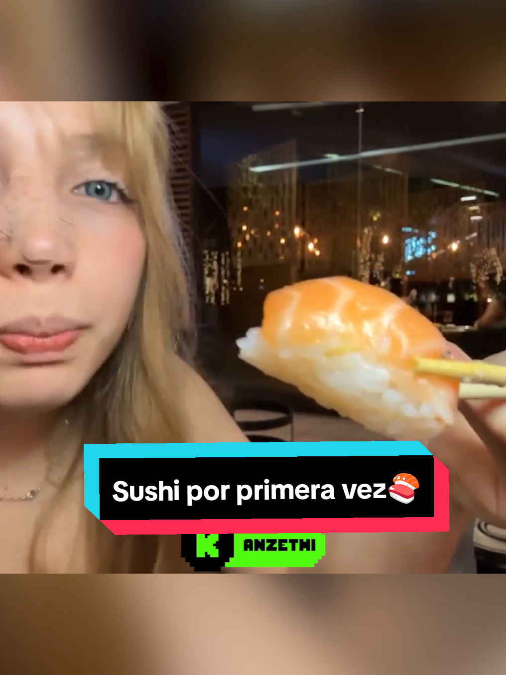 #Anzethi prueba #sushi por primera vez #clip #streamer #paraguay 