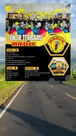 MR D. I. Y Informasi Lowongan kerja MR DIY Terbaru 2025 proses rekrutmen di MR DIY tidak dikenakan  biaya apapun. posisi: 1. supervisor 2. asst. supervisor 3. kasir 4. promotor 5. tore Boy (Gudang) info pendaftaran silahkan klik link di bio profil. #mrdiy #loker #kerja #lowongankerja #loker2025 