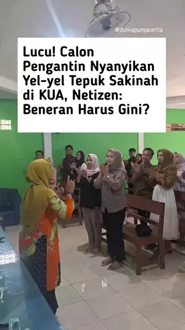 Kalian udah hafal belum? . Momen ini merupakan bagian dari rangkaian acara bimbingan pra nikah di Kantor Urusan Agama. Diketahui yel-yel tepuk sakinah salah satu ice breaking agar acara bimbingan pra nikah lebih berkesan, membuat calon pengantin lebih ceria dan tidak merasa kaku.  🎬/kua_wuluhan