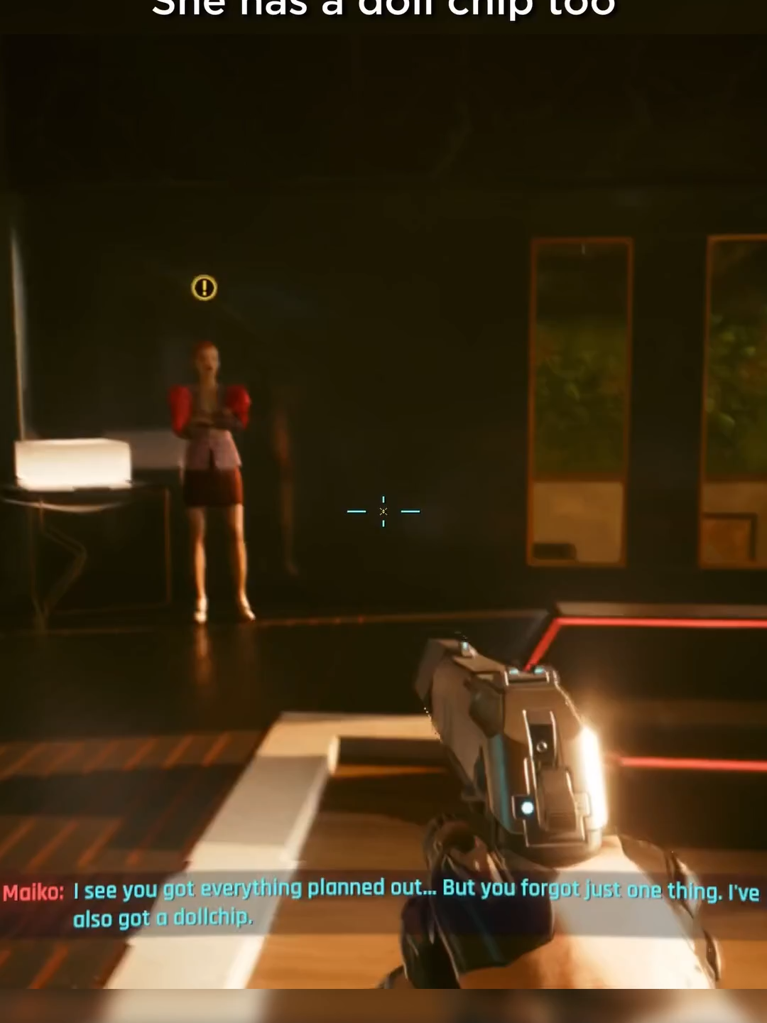 Good thing she got it #cyberpunk2077 #gaming Via: u/Monkules