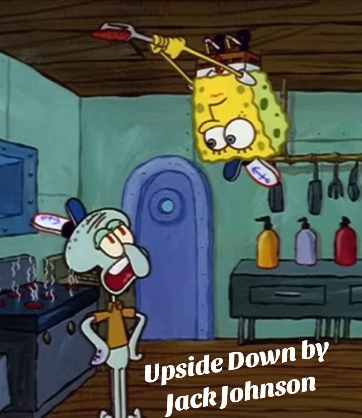 Upside Down X Old SpongeBob #jackjohnson #upsidedown #oldspongebob #nickelodeon #viral 