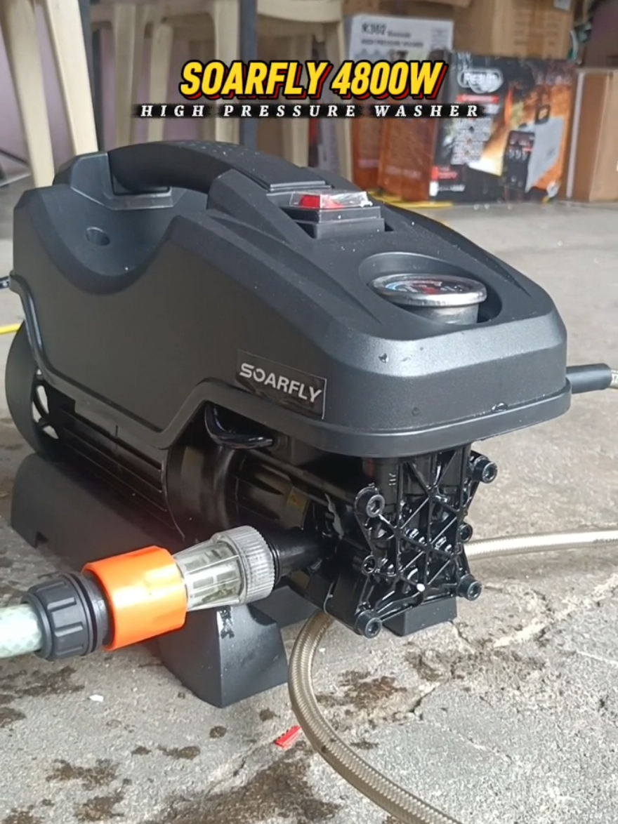 SOARFLY 4800W High Pressure Washer Heavy Duty Portable Motorcycle & Car Washer 220V. #soarfly #highpressurewasher #pressurewashing #pressure #fyp 