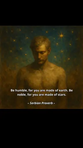 Humble like earth. Noble like stars. #quoteoftheday #serbianproverb