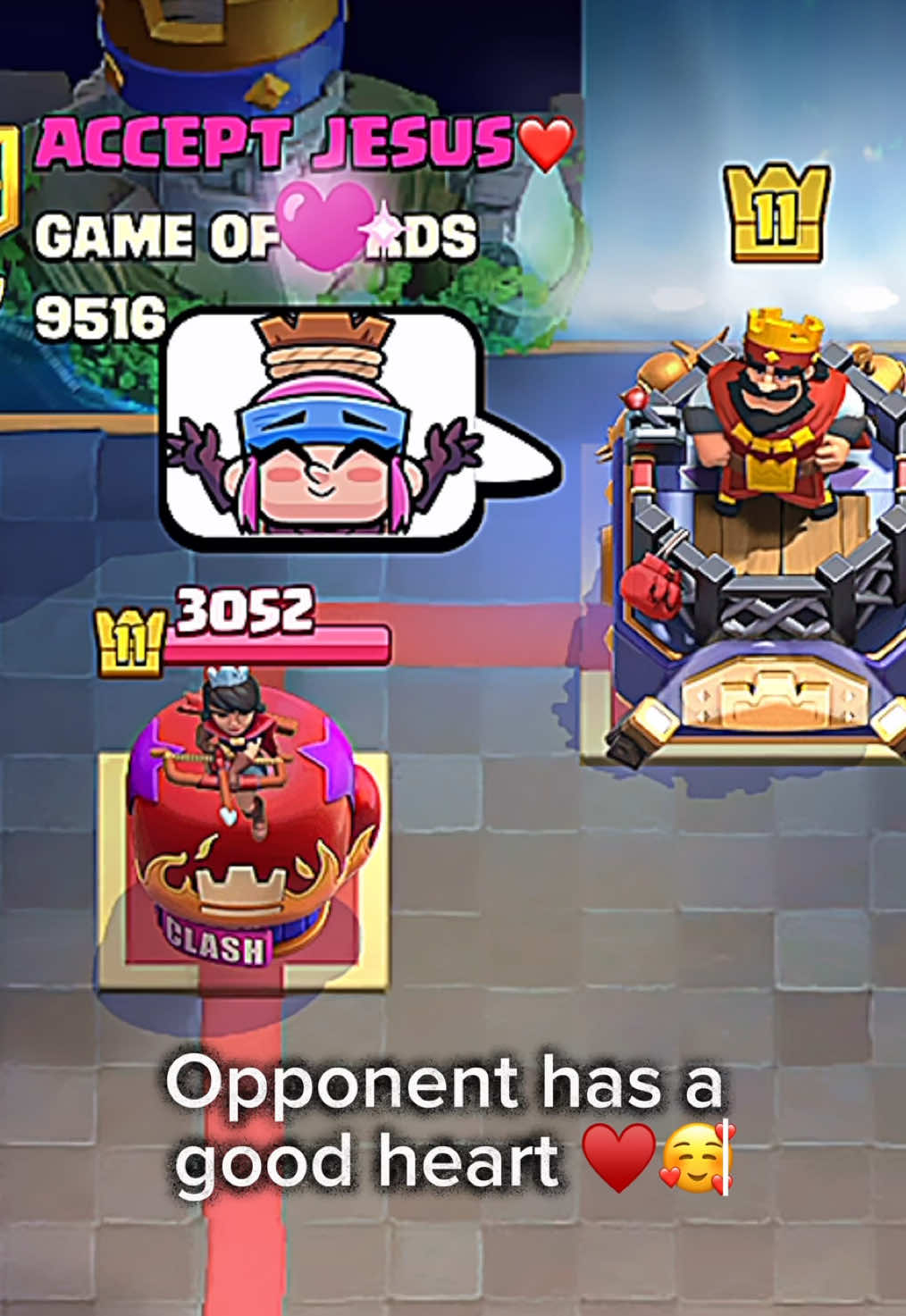 When HUMANITY wins in Clash Royale ❤️ (both missed the rocket!) #clashroyale 