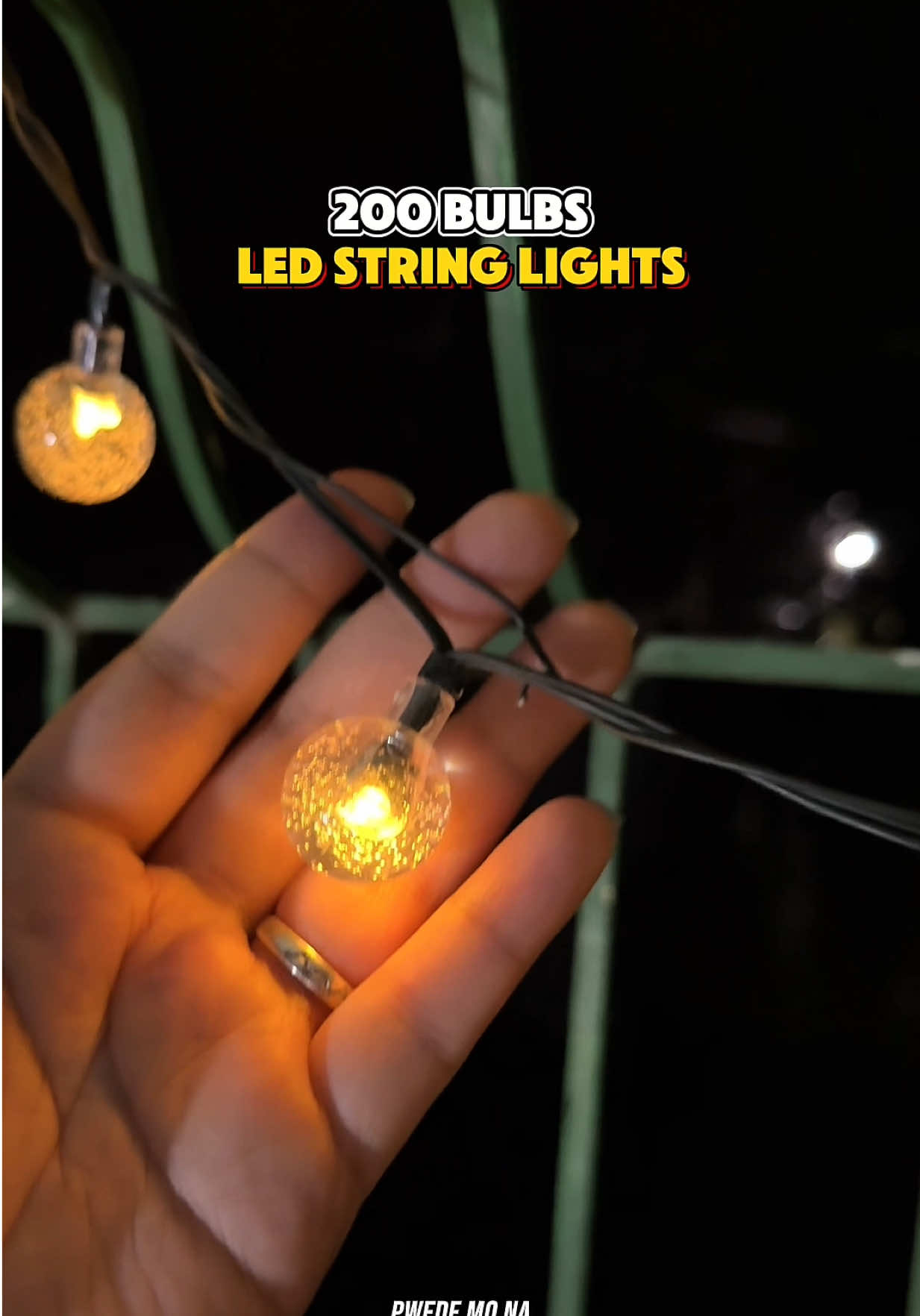 200 bulbs string lights napaka sulit ang dami na solar power pa #ledlights #stringlights #christmaslights #lights #decorativelights 