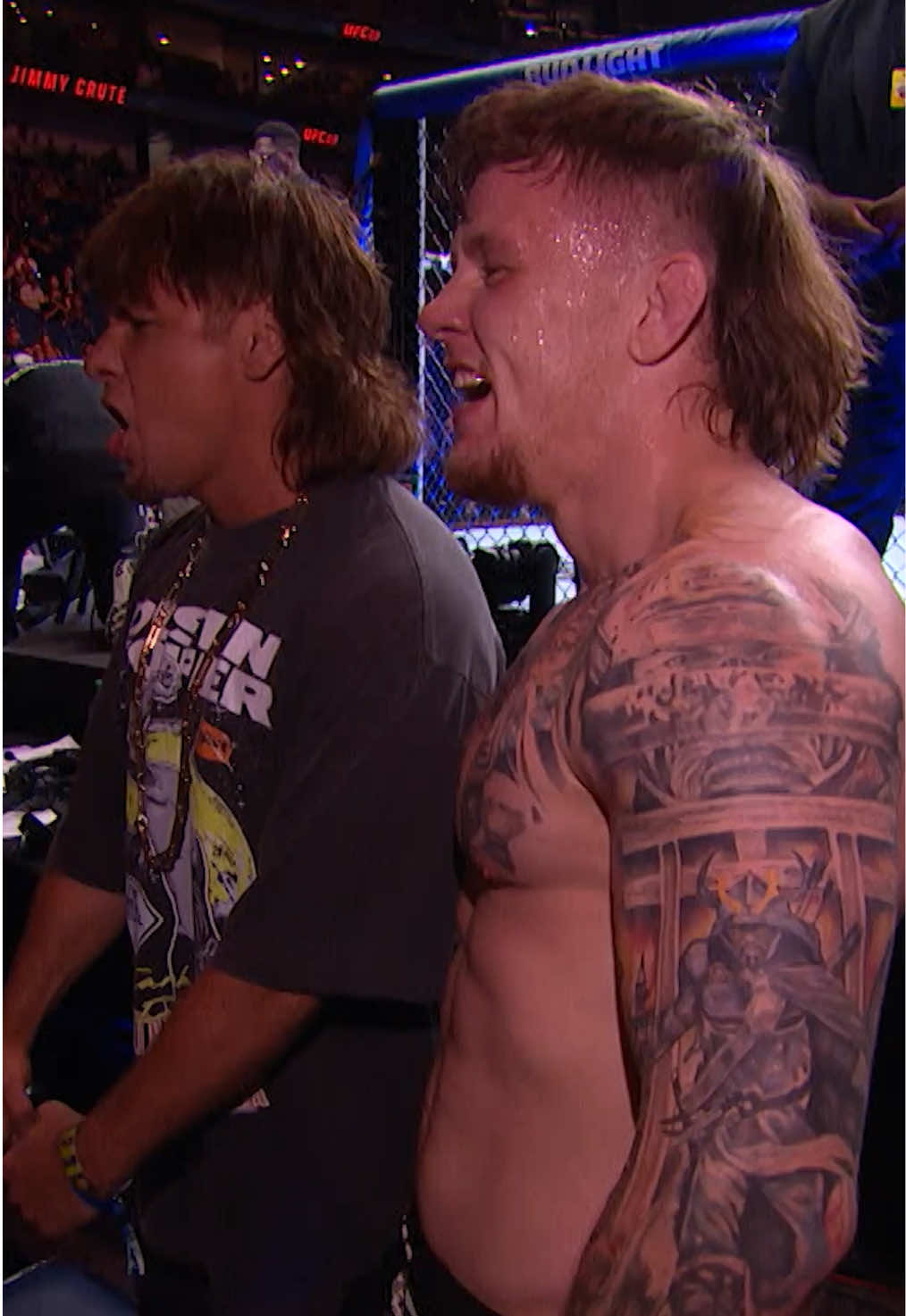 Let those mullets fly 😂 #UFC #mma #jimmycrute #theovon 
