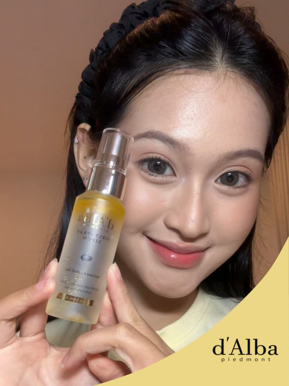 Xịt khoáng cấp ẩm d'Alba cho lớp nền makeup siêu glowy ✨💫 #dalba #dalbavn #firstsprayserum #dewyskin #skincare
