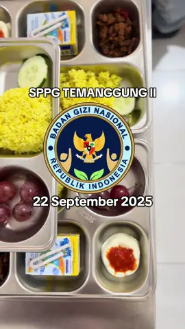 Today 22 september 2025  #@badangizinasional.ri #sppgtemanggungII #makanbergizigratis #badangizinasional #mbg #fyp 