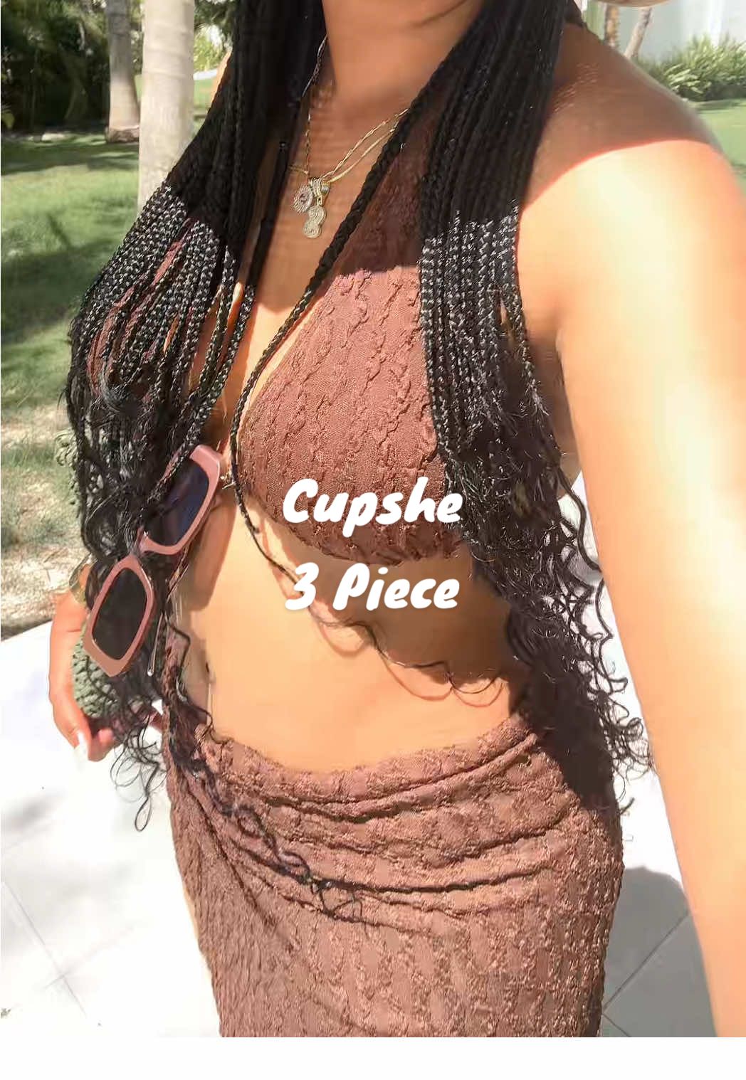 Obsessed with this Cupshe 3-piece swimsuit set 😍 Perfect for vacation, pool days, or beach parties. Stylish, comfy, and so versatile—you can mix & match all three pieces for endless looks. 🌊☀️ #CupsheStyle” #Cupshe #CupsheSwimwear #VacationSwimwear #BeachOutfitInspo 