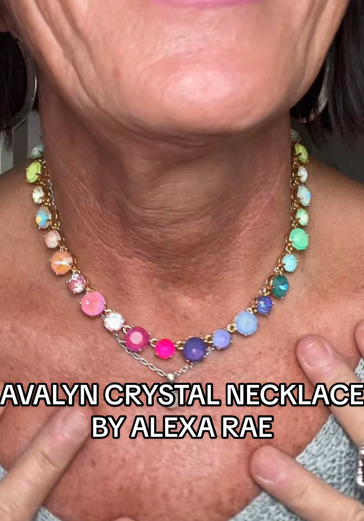 AVALYN CRYSTAL NECKLACE BY ALEXA RAE..18k gold plated…comes in gold & silver #crystalnecklace #necklace #necklaces #jewelry #accessories @By Alexa Rae 