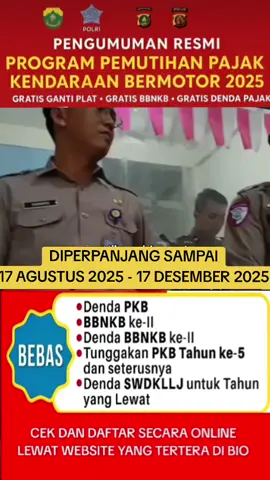 PEMUTIHAN PAJAK KENDARAAN 2025 JANGAN LEWATKAN KESEMPATAN INI! #pemutihanpajakkendaraan2025 #pemutihanpajakkendaraanbermotor #samsat #bapenda #samsatindonesia 