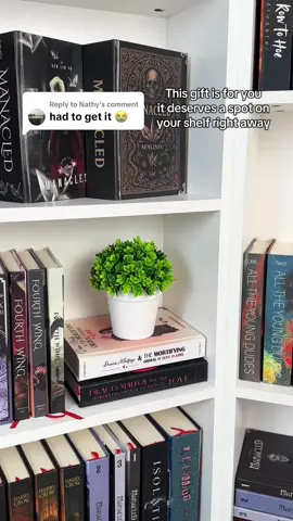 Replying to @Nathy This gift is for you— it deserves a spot on your shelf right away! 😍❤️‍🔥 #manacled #darkromance #fyp #BookTok #bookshelf 
