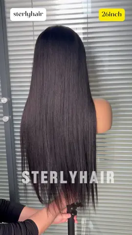 If your wigs NEVER look natural, just try this one😍#sterlyhair #fypシ#humanhairwig #Vpartwig#yakistraight #Yakistraightwigs #beginnerfriend #FallFreshness