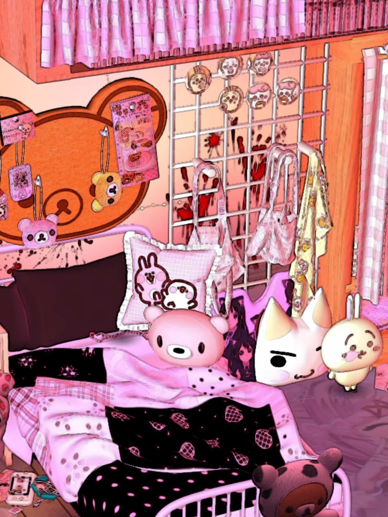 making a kawaii room for my sim who is hiding a dark secret... in The Sims 4 - speedbuild #thesims4 #simstok #sims4cc #sims4mods #sims4modsandcc #sims4builds #speedbuild