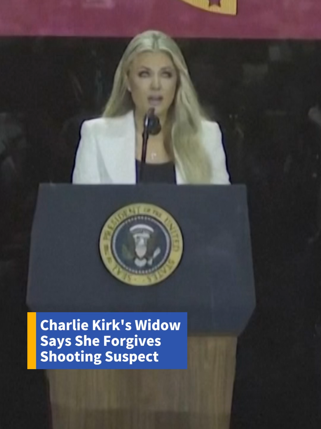 Charlie Kirk's widow said at Charlie Kirk's memorial that she forgives the shooter who killed Charlie, because it is 