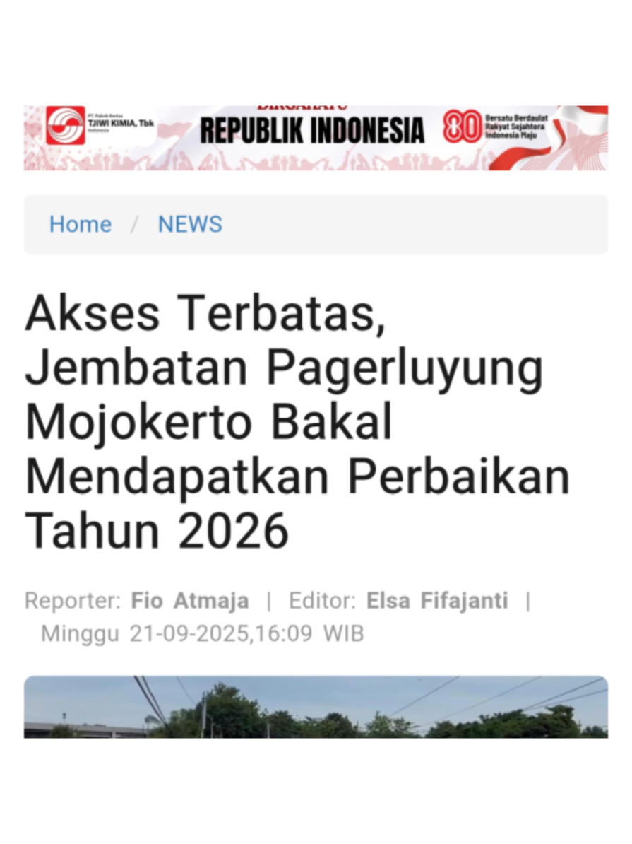 Rencana perbaikan dijadwalkan pada tahun 2026 mendatang, menyusul kondisi jembatan yang sudah berusia lebih dari seabad saat ini tidak bisa dilewati semua kendaraan. Selengkapnya baca di Mojokerto.disway.id  #jembatanpagerluyung  #kotamojokerto  #kabmojokerto  #diswaymojokerto 