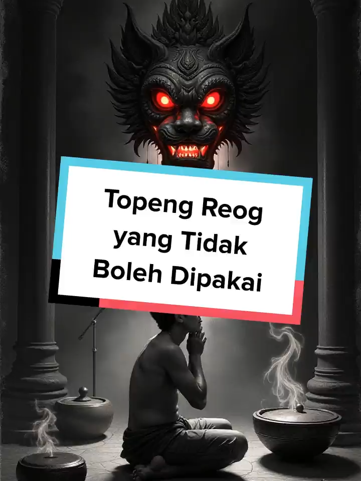 Topeng bukan sekadar hiasan… kadang ia menyimpan jiwa yang haus tubuh baru.  #HororBudaya#CeritaMistis #HororIndonesia #CeritaHoror #mitos #UrbanLegend