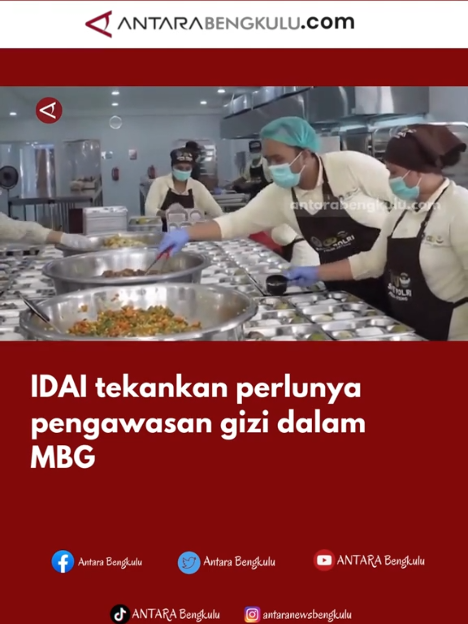 Program Makan Bergizi Gratis (MBG) digulirkan pemerintah untuk memastikan anak sekolah mendapatkan asupan gizi seimbang yang mendukung pertumbuhan dan kesehatan. Ketua Pengurus Pusat Ikatan Dokter Anak Indonesia (IDAI) Piprim Basarah Yanuarso di Jakarta, Sabtu (20/9) menjelaskan bahwa pelaksanaannya perlu diawasi ketat agar kandungan nutrisi dan keamanan pangan tetap terjaga.(Putri Hanifa/Ibnu Zaki/Rizky Bagus Dhermawan/Nabila Anisya Charisty) #mbg #gizi #idai #makangratis 