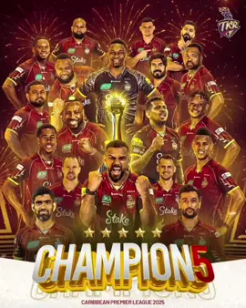 TKR WINS THE 2025 CPL : 5 TIME CHAMPIONS. GREAT JOB ALSO GUYANA AMAZON WARRIORS. KESHORN, JEREEM NOW CPL CHAMPIONS, HAPPY REPUBLIC DAY ❤️🤍🖤🇹🇹🇹🇹🇹🇹 #1Caribbean  #1region #1people