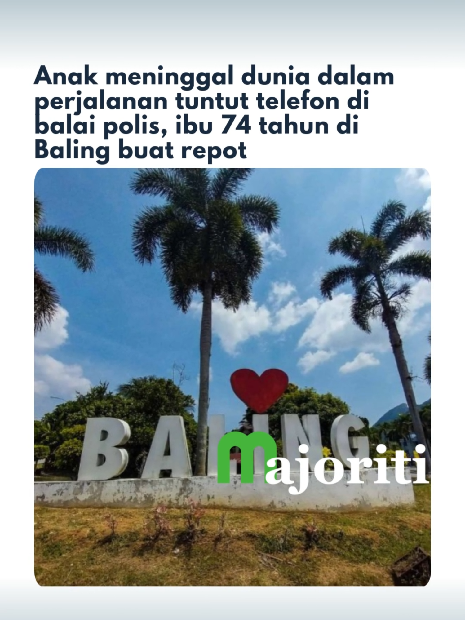Setakat ini, pihak polis masih belum mengeluarkan sebarang kenyataan berhubung kes berkenaan. Klik link untuk artikel penuh! #baling #pdrm #polis#trendingnewsmalaysia #beritaditiktok #majoriti