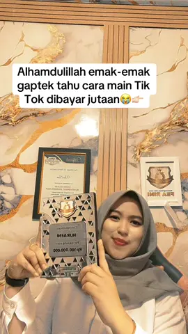 Alhamdulillah emak-emak gaptek tahu cara main Tik Tok dibayar jutaan😭👉🏻 Satu Minggu tembus 12 juta Tanpa live❎ Tanpa stok produk❎ Tanpa keranjang kuning❎ Awalnya nggak percaya pas dicoba eh malah ketagihan sama hasilnya🤭🥰 mau juga?belajar cara nya yuk? #belajarbareng #mobileclassbyfearini #testymonymobileclass 