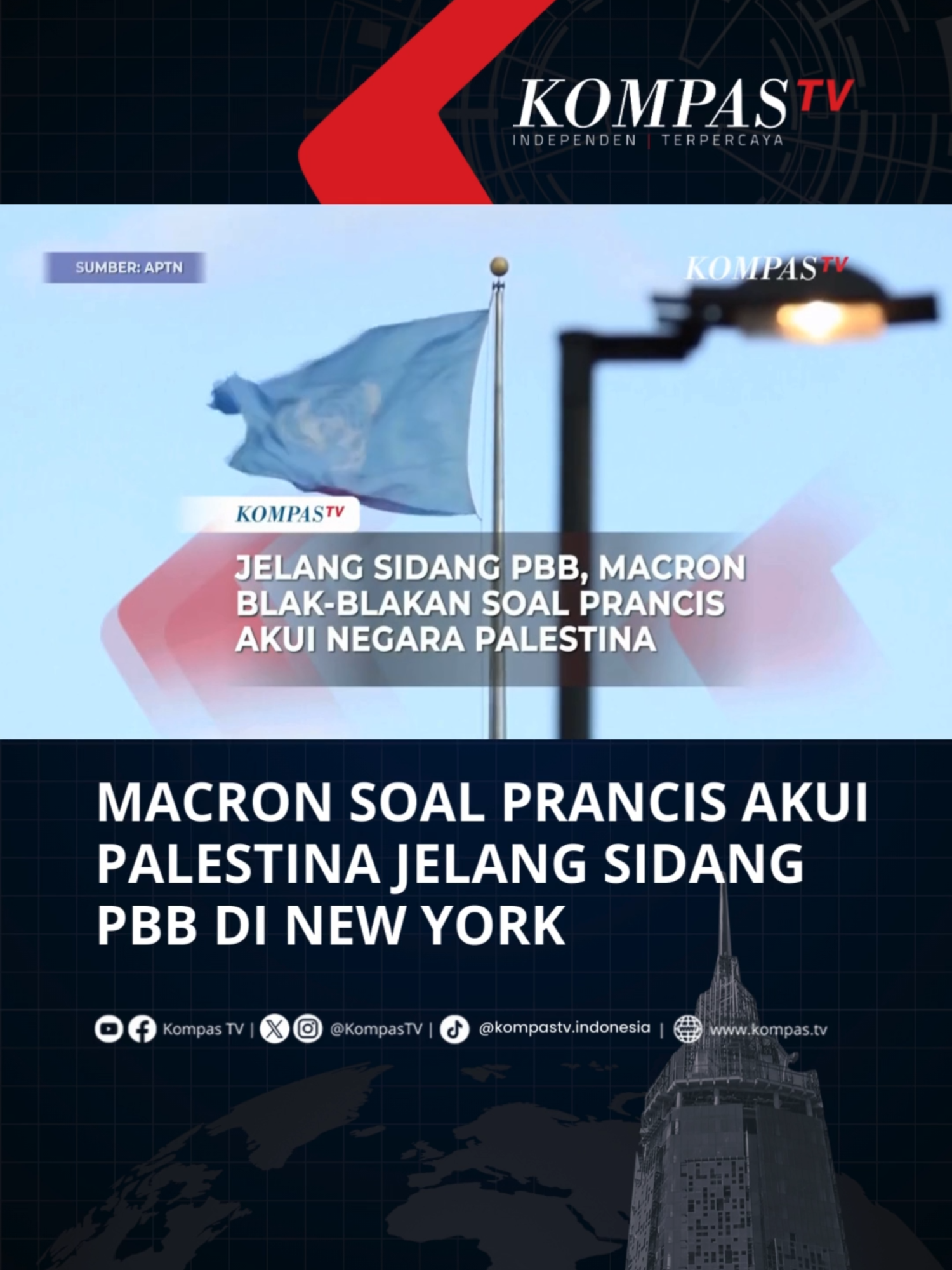 Presiden Prancis Emmanuel Macron blak-blakan alasan negaranya secara resmi mengakui negara Palestina menjelang Sidang Umum PBB di New York. Macron mengatakan bahwa pengakuan terhadap Palestina merupakan langkah awal menuju perdamaian. Ia menambahkan bahwa Prancis menginginkan terjadinya perdamaian antara Israel dan Palestina. Tuliskan komentarmu dan dapatkan berita terkini lainnya di www.kompas.tv serta youtube.com/kompastv #SOROTKompasTV #TikTokBerita
