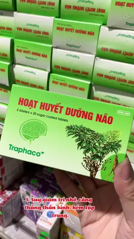 Thường xuyên đau đầu,chóng ,suy giảm trí nhớ ,mất ngủ dùng ngay Hoạt Huyết Dườn Não Traphaco#hoathuyetduongnaotraphaco #traphaco #hoathuyetduongnao #suygiamtrinho #daudaumatngu 