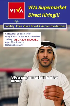 ViVa supermarket has new jobs opening #UAE #jobsearch #urgenthiring 