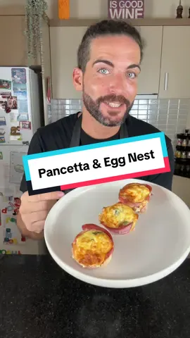 Pancetta & Egg Nest | Crispy, Creamy, and Irresistible This recipe is proof that breakfast doesn’t have to be boring. With crispy pancetta forming the nest, creamy egg and cream filling, mozzarella on top, and fresh basil for that Italian touch, these little bites are perfect for any time of the day. Ingredients (makes about 6 nests): 	•	6 eggs 	•	20 strips pancetta or bacon 	•	150ml cooking cream 	•	25–30g Parmigiano Reggiano 	•	Fresh basil 	•	Pinch of salt & black pepper 	•	Mozzarella (to finish) Instructions: Whisk eggs, cream, salt, pepper, Parmigiano, and basil. Cut pancetta into strips and line a muffin tray to form nests. Pour egg mix into each nest, top with mozzarella. Bake at 170°C for 10–12 minutes. Let cool slightly and enjoy warm. Full recipe and more Italian comfort food 👉 www.cookingwithtucci.com #cookingwithtucci #italiancooking #breakfastideas #EasyRecipes #fyp