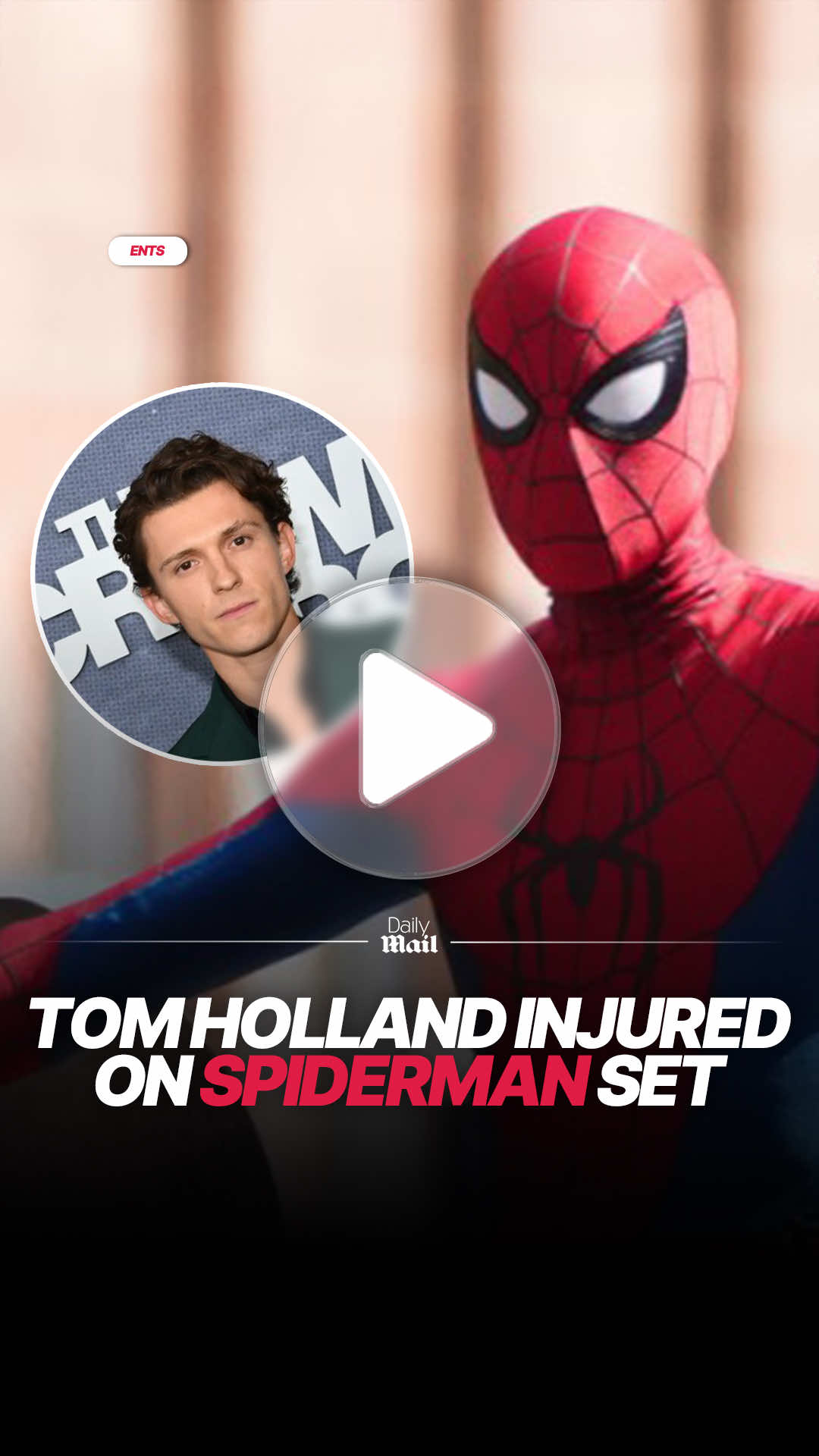 Tom Holland was reportedly rushed to hospital after a stunt on the Spider-Man: Brand New Day set went horribly wrong on Friday.  The British actor, 29, allegedly cracked his head after suffering a fall on set at Leavesden Studios in Watford. Filming of the £150million Marvel movie, which is the star's fourth Spider-Man film, was suspended as the actor was taken to hospital by ambulance and treated for a concussion.  Filming is now believed to be on hold for several weeks while Tom recovers. #tomholland #spiderman #injury #marvel 