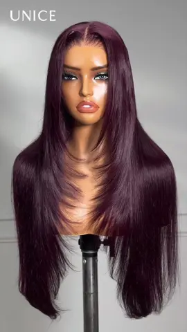 Layer cut plus black cherry color wins everytime! I’m in Lov💓😻  #wig #FallFreshness #tiktokshoprestock  #unicehair #wiginstall 